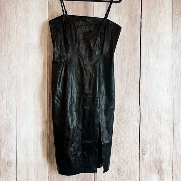 NWT Steve Madden Leather dress with slit - Large
